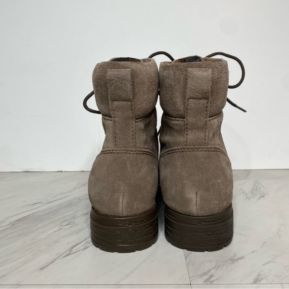 New! Born Codi Gray Suede Lace Up Boot 8 1/2 M - Picture 3 of 14